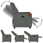 vidaXL Fauteuil inclinable électrique Gris foncé Tissu