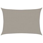 vidaXL Voile d'ombrage 160 g/m² rectangulaire gris clair 2 5x3 5m PEHD