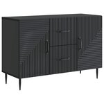 vidaXL Buffet avec tiroir Noir 89 x 34 5 x 60 cm Bois d'ingénierie