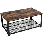 Table basse industrielle jacky marron médium mdf 106 2x45x60 2cm