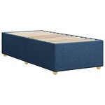 vidaXL Cadre de lit Bleu 90x200 cm Tissu