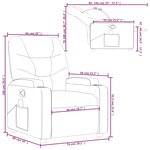 vidaXL Fauteuil inclinable de massage Crème Similicuir