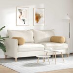 vidaXL Coussins d'accent 2 Pièces Marron Ø 25 x 70 cm