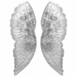 vidaXL Sculpture d'ailes Argent 17 x 5 x 59 cm Aluminium