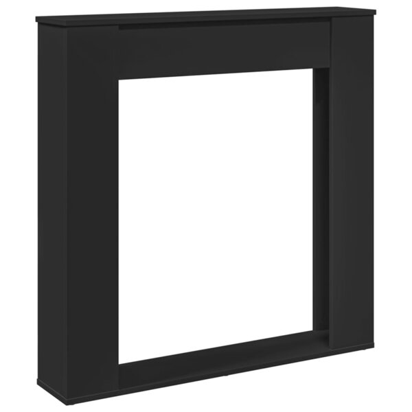 VidaXL Cadre de cheminée noir 100x20x100 cm bois d'ingénierie