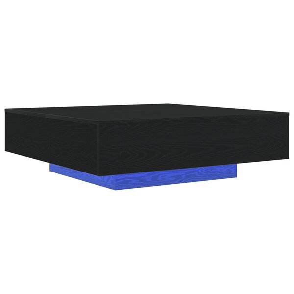 vidaXL Table Basse Chêne noir 100 x 100 x 31 cm Bois d'ingénierie