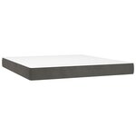 vidaXL Sommier à lattes de lit matelas et LED Gris foncé 160x200 cm