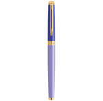 Stylo roller waterman hémisphère  laque violette  finition en plaqué or  recharge noire pointe fine  coffret cadeau