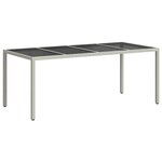 vidaXL Table de Jardin Blanc polyrotin