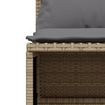 vidaXL Salon de jardin avec coussins 5 Pièces beige résine tressée