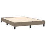 vidaXL Sommier à lattes de lit avec matelas LED Taupe 140x190 cm Tissu