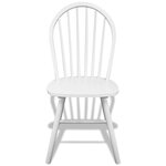 vidaXL Chaises à manger lot de 6 blanc bois d'hévéa solide