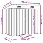 vidaXL Abri de jardin Métal Gris
