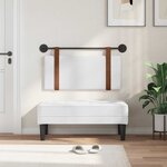 vidaXL Tête de lit suspendue Blanc PU antique