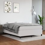 vidaXL Cadre de lit Blanc 140x190 cm Similicuir