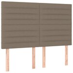 vidaXL Sommier à lattes de lit avec matelas Taupe 140x200 cm Tissu