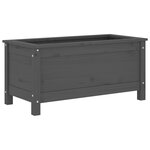 vidaXL Jardinière gris 82 5x40x39 cm bois massif de pin