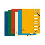 Trieur 9 compartiments fenêtres avec élastiques EXACOMPTA