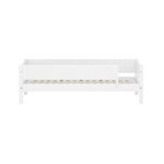 Flexa WHITE Banquette-lit 90 x 200 cm avec dossier et barriere avant pleine Blanc