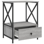vidaXL Tables de chevet 2 Pièces sonoma gris 50x41x65 cm bois ingénierie