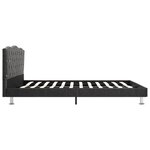 Vidaxl lit avec matelas gris foncé tissu 120x200 cm