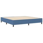 vidaXL Lit à ressorts Bleu 200 x 200 cm Tissu en velours côtelé