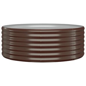 vidaXL Lit surélevé de jardin Acier galvanisé marron