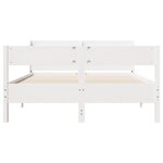 vidaXL Cadre de lit sans matelas blanc 150x200 cm bois de pin massif
