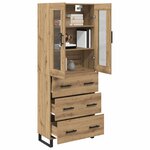vidaXL Haut Armoire 2 Pièces Chêne artisanal Bois d'ingénierie