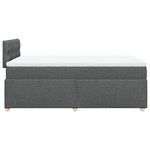 vidaXL Sommier à lattes de lit avec matelas Gris foncé 120x200cm Tissu