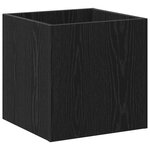 vidaXL Bac à Plantes Chêne Noir 40x40x40 cm Bois Ingénierie