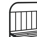 vidaXL Cadre de lit métal sans matelas avec pied de lit noir 193x203cm