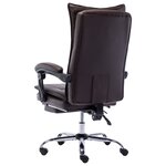 Chaise fauteuil siège de bureau informatique étude similicuir brun 02_0024031