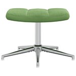 vidaXL Chaise de relaxation avec tabouret Vert clair Velours