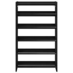 vidaXL Étagère à chaussures noir 60x25x100 cm bois d'ingénierie