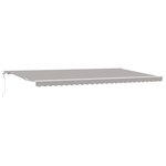 vidaXL Auvent rétractable électrique Gris clair 600 × 350 cm