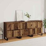 vidaXL Buffets 3 Pièces Bois ancien 180 x 35 x 70 cm Bois d'ingénierie
