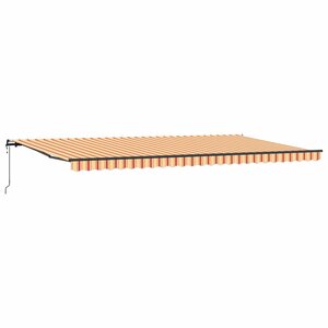 vidaXL Auvent Rétractable jaune et orange 600 ×350 cm tissu
