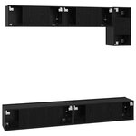 vidaXL Ensemble meuble TV 5 Pièces Chêne Noir 100 x 30 x 30 cm