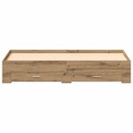 Lits avec tiroirs vidaXL Chêne artisan 180x200 cm Bois d'ingénierie