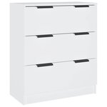 vidaXL Buffets 3 Pièces Blanc Bois d'ingénierie