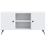 vidaXL Meuble TV Blanc 102 x 34 5 x 50 cm Bois d'ingénierie