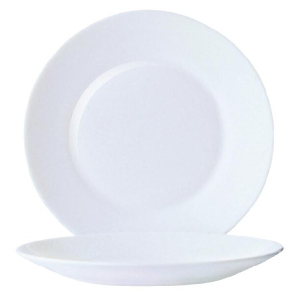 Assiettes à bord large arcoroc opal restaurant 195(ø)mm - lot de 6 -  - verre trempé