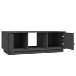 vidaXL Table basse Gris 100x50x35 cm Bois massif de pin