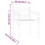 vidaXL Ensemble à manger de jardin 7 Pièces Bois de teck solide