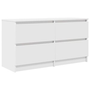 vidaXL Meuble TV blanc 100x35x54 cm bois d'ingénierie