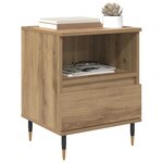 vidaXL Cabinet de chevet 2 Pièces Chêne artisanal 40 x 35 x 50 cm