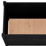 vidaXL Jardinière d'extérieur Noir 100x50x70 cm Bois de pin massif