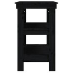 vidaXL Banc de travail Noir 78 5x50x80 cm Bois de pin massif