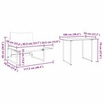 vidaXL Ensemble de salle à manger pour jardin 2 Pièces Gris clair Acier